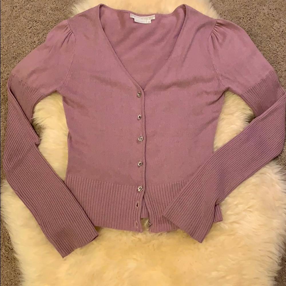 To The Max Lavender Cardigan, Medium